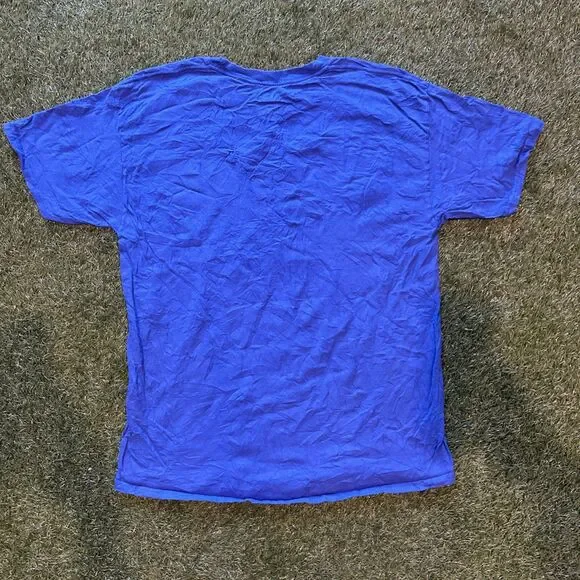 Vintage Y2K Majestic Chicago Cubs NL Central Division Mens Large Blue Tee Shirt - Picture 9 of 9